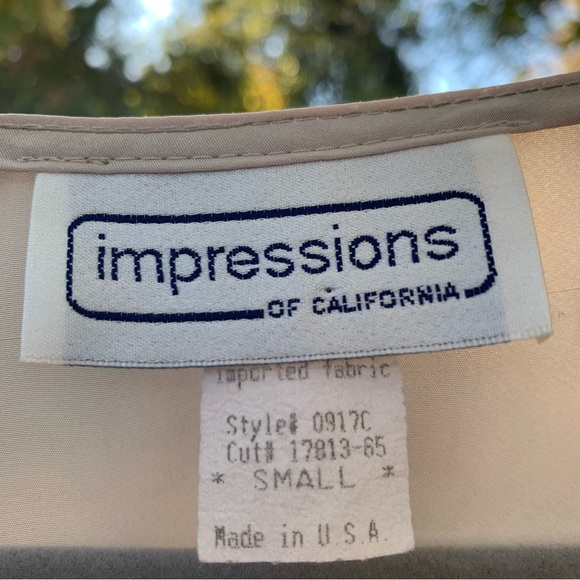 Impressions of California Vintage Silky Camisole w/ White Lace Detail Size Small - Picture 7 of 13